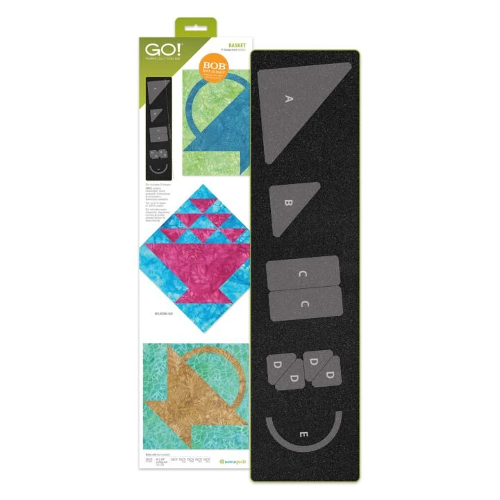 AccuQuilt GO! Basket 6-inch finished die and product packaging, SKU 55941