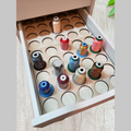 IKEA ALEX 5-Drawer Thread Storage Tray Inserts — trays with sample spools inside an open ALEX drawer