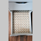 IKEA ALEX 5-Drawer Thread Storage Tray Inserts — tray inserts with two sample spools in an open drawer