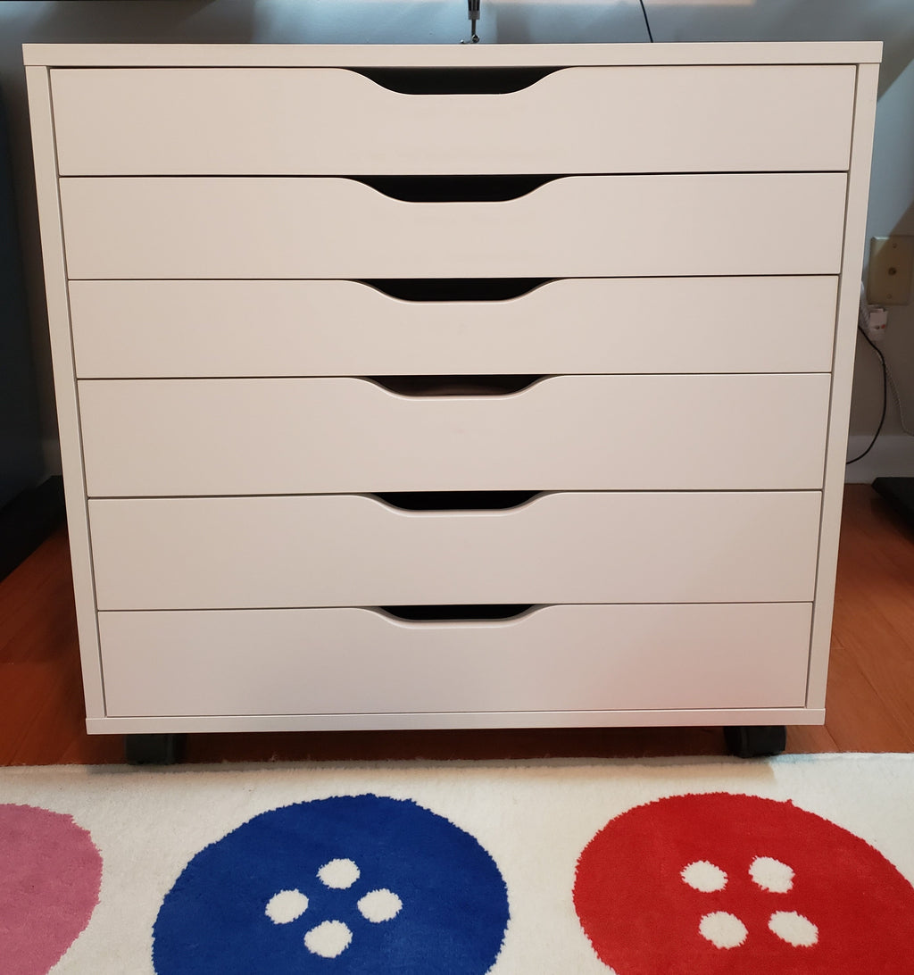 White ALEX six-drawer unit, furniture sold separately, for IKEA ALEX 6-Drawer Thread Storage Tray Inserts