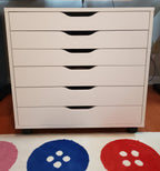 White ALEX six-drawer unit, furniture sold separately, for IKEA ALEX 6-Drawer Thread Storage Tray Inserts