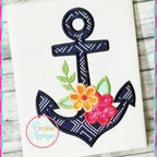 Creative Appliques Anchor Flowers Applique included in the Summer Embroidery and Applique Bundle