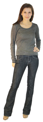 Front view of The Angel Bootcut Jean sewing pattern