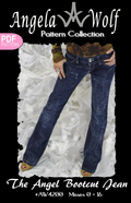 Angela Wolf The Angel Bootcut Jean PDF sewing pattern cover