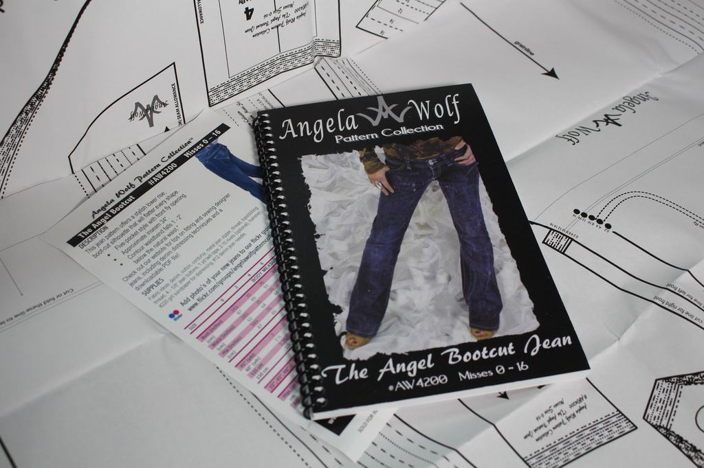 The Angel Bootcut Jean pattern pieces and instruction booklet