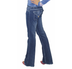 Side view of The Angel Bootcut Jean sewing pattern