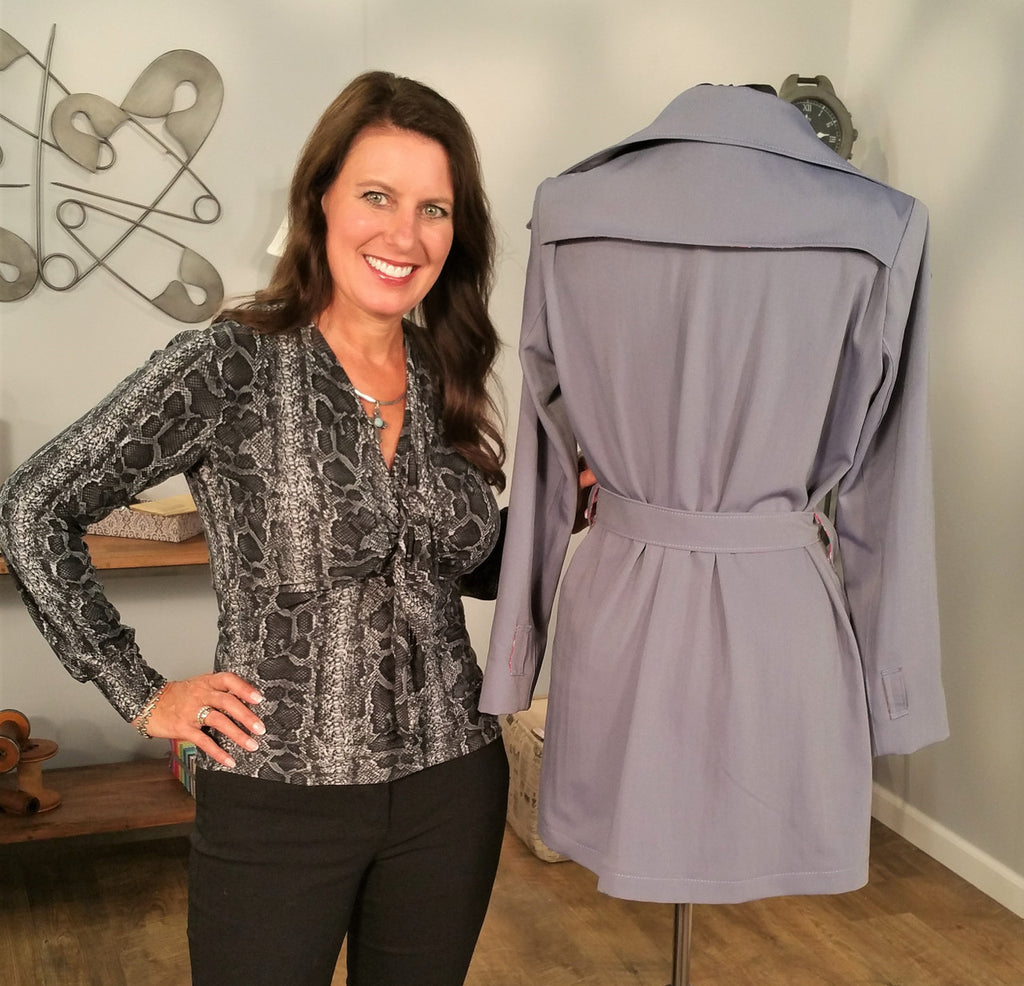 Angela Wolf Chloe Trench back yoke detail