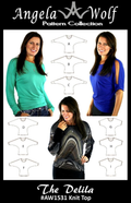 Angela Wolf The Delila AW1531 knit top sewing pattern cover