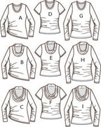 Angela Wolf Ruched-T collar and sleeve options