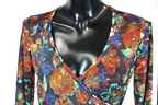 Close-up of The Shirley Wrap neckline and bodice