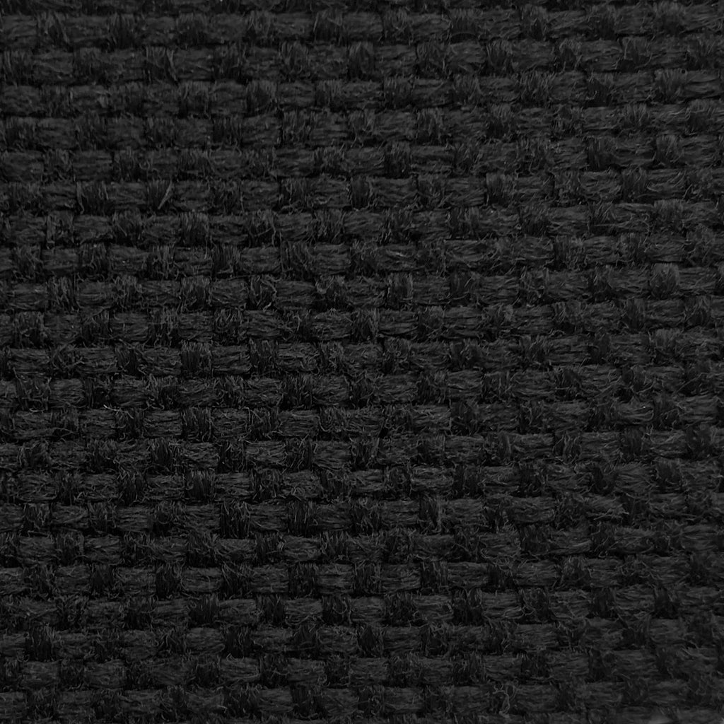 Baroness Black fabric close-up – textured woven black upholstery used on Arrow Hydraulic Sewing Chair.