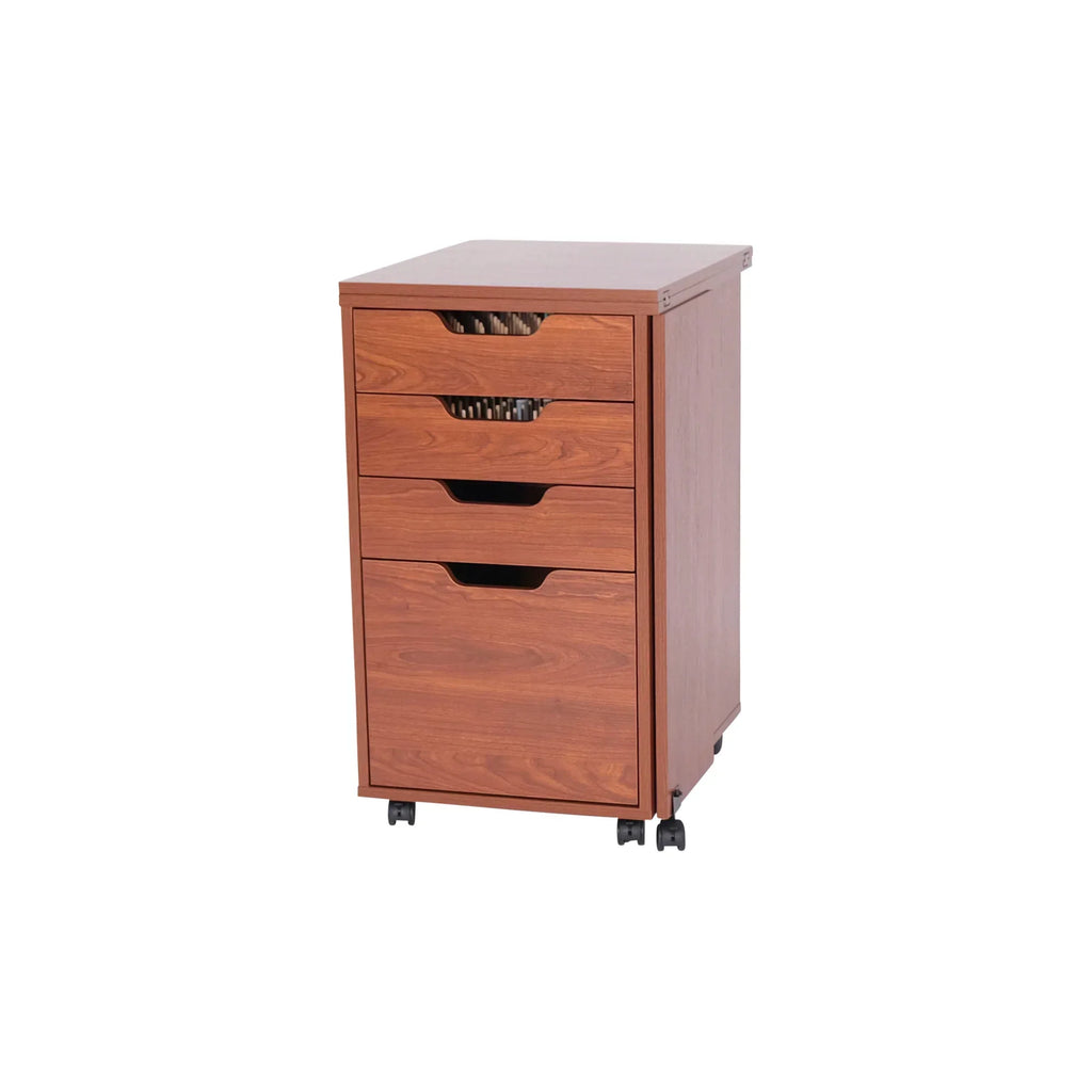 Closed Kangaroo Kiwi Storage Cabinet in Teak K7105 on casters