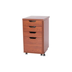 Closed Kangaroo Kiwi Storage Cabinet in Teak K7105 on casters