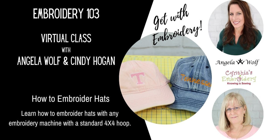 Embroidery 103 Learn to Embroider Hats course