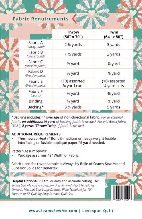 Lovespun Quilt Pattern – Digital PDF – additional product view 5