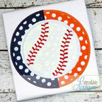 Creative Appliques Baseball Divided Applique included in the Sports Monogram Frame Applique Bundle
