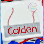 Creative Appliques Baseball Frame Applique Design included in the Sports Monogram Frame Applique Bundle