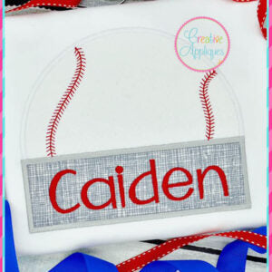 Creative Appliques Baseball Frame Applique Design included in the Sports Monogram Frame Applique Bundle