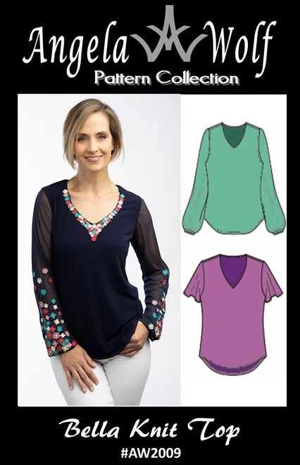 Bella Knit Top #AW2009 digital PDF sewing pattern