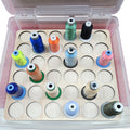 Blank Embroidery Thread Storage Tray, 36 Spools — blank tray with colored sample spools inside an open case