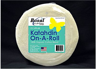 Bosal Katahdin On a Roll Cotton Batting – 2¼ inches × 50 yards, Natural