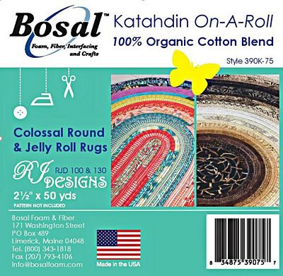 Bosal Katahdin On a Roll Cotton Batting – 2½ inches × 50 yards, White