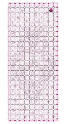 Tula Pink Owl Non-Slip Cutting Ruler – 10½ × 24½ inches