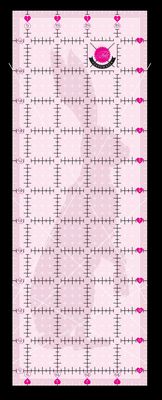 Tula Pink Rabbit Non-Slip Cutting Ruler – 4½ × 12½ inches