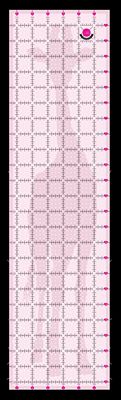 Tula Pink Giraffe Non-Slip Cutting Ruler – 6½ × 24½ inches