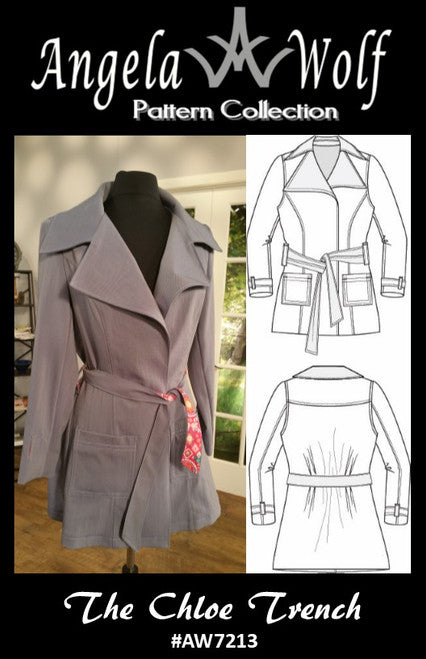 Chloe Trench #AW7213 digital PDF sewing pattern