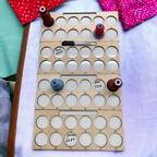 Embroidery Project Thread Trays, Combo Set, Numbers 1–48 — four trays with sample spools and handwritten color notes