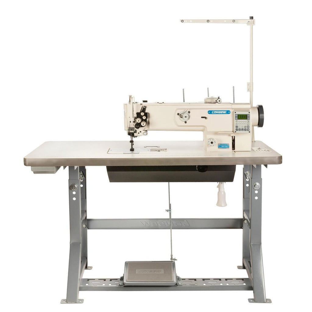 Consew P1560RB-14-7DD/220 industrial sewing machine complete package with table and stand