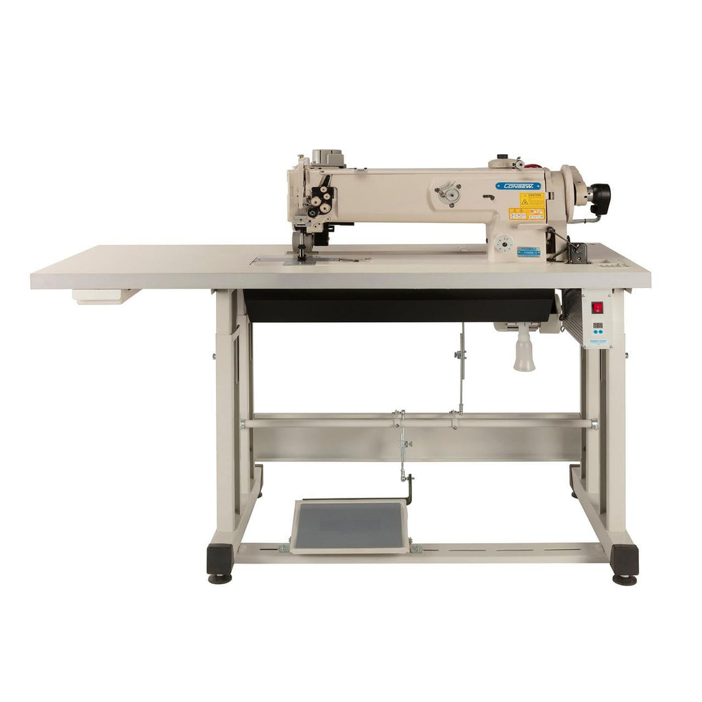 Consew P1560RBL-18 industrial sewing machine complete package with table and stand