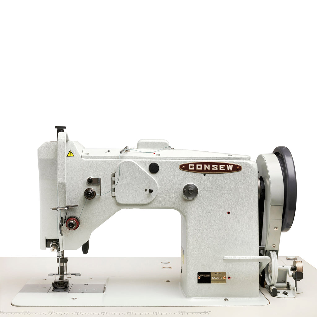 Consew SKZ-6R-3 heavy-duty zig-zag industrial sewing machine alternate view.
