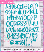 Banana Pancakes Embroidery Font included in the Creative Appliques Embroidery Font Bundle