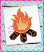Campfire Applique included in the Creative Appliques Camping Embroidery and Applique Bundle