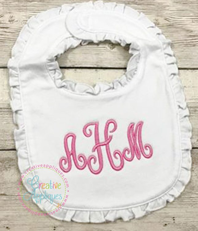 Classic Monogram Embroidery Alphabet Font included in the Creative Appliques Monogram Alphabet Embroidery Font Set