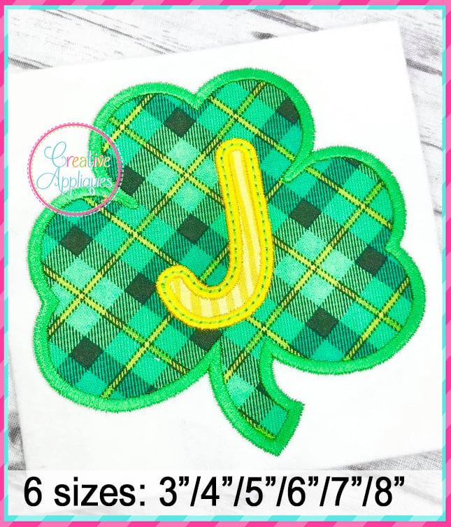 Clover Alphabet Applique machine embroidery design included in the Creative Appliques Alphabet Applique Bundle