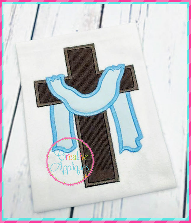Cross with Shroud Applique included in the Creative Appliques Easter Applique and Embroidery Set