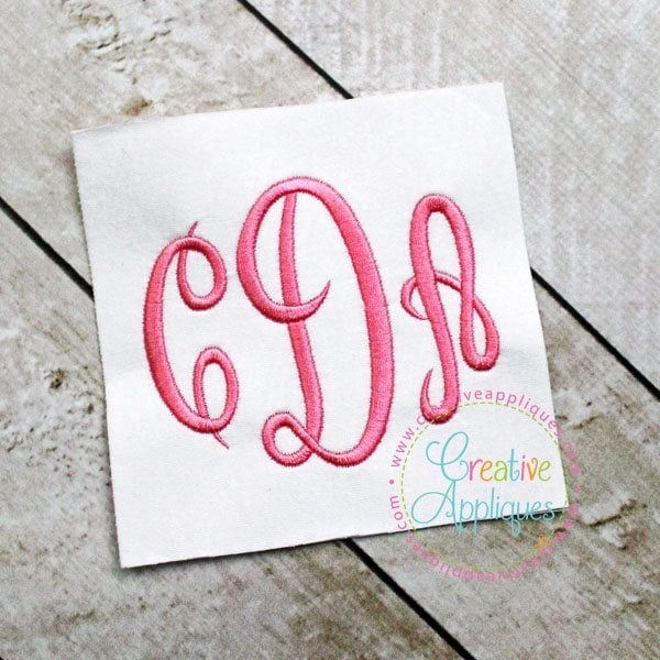 Empire Monogram Embroidery Font included in the Creative Appliques Monogram Alphabet Embroidery Font Set