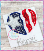 Heart Flag Applique included in the Creative Appliques Patriotic Applique and Embroidery Bundle
