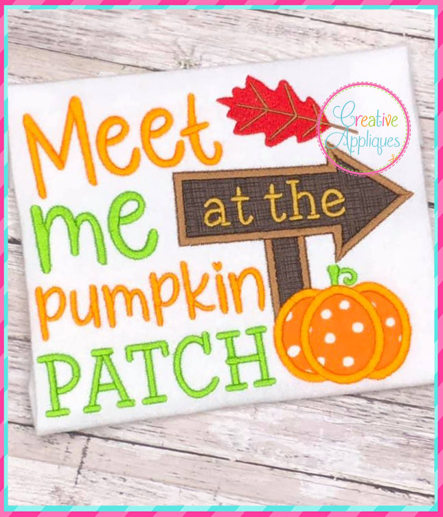 Meet Me at the Patch Applique included in the Creative Appliques Fall Applique and Embroidery Bundle