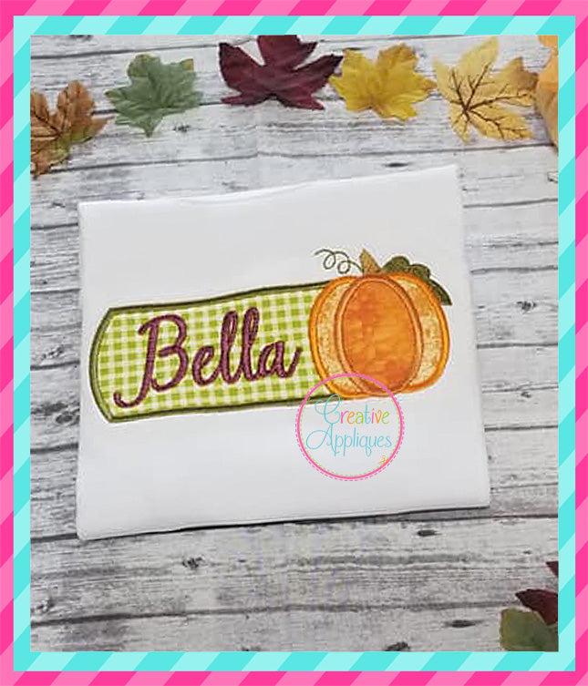 Pumpkin Frame Applique 9 Sizes included in the Creative Appliques Fall Applique and Embroidery Bundle
