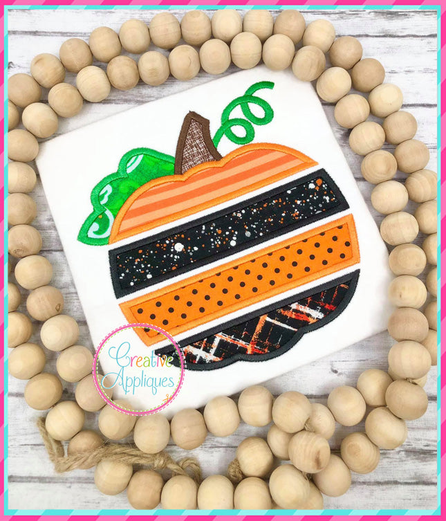 Pumpkin Slats Applique included in the Creative Appliques Fall Applique and Embroidery Bundle