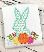 Rabbit Flowers Applique included in the Creative Appliques Easter Applique and Embroidery Set