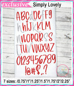 Simply Lovely Embroidery Font included in the Creative Appliques Embroidery Font Bundle