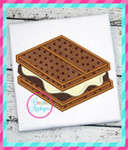 S'more Applique included in the Creative Appliques Camping Embroidery and Applique Bundle