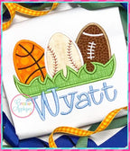 Sports Eggs Applique included in the Creative Appliques Easter Applique and Embroidery Set