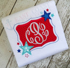 Star Burst Frame Applique included in the Creative Appliques Patriotic Applique and Embroidery Bundle