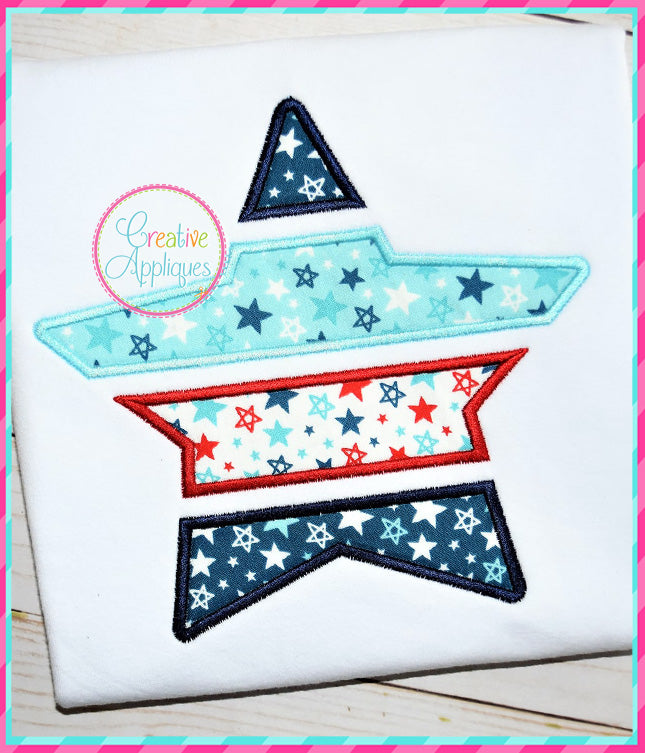Star Slats Applique included in the Creative Appliques Patriotic Applique and Embroidery Bundle